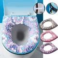 Toilet Cover Toilet Seat Case Bathroom Bowl Case Lid Top Cover Pad Warm Soft Zipper Toilet Seat