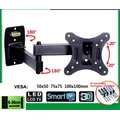 EML602 Full Motion 10-26 inch LCD LED Monitor Holder TV Wall Mount Swivel Tilt Bracket Swing Arm