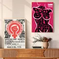 Abstract Feminist Color Letter Art Good Quality Prints And Posters Fancy Wall Sticker For Living