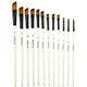 12 pcs/set DIY Oil Acrylic Painting Art Paint Brushes Supplies Nylon Hair Wooden Handle Watercolor