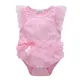 Baywell 0-24M Princess Baby Girls Rompers Embroidered Little Pink Dress Ruffles Short Sleeve