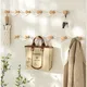 Multifunction Wooden Coat Hanger Wall Hooks Home Hotel Porch Living Room Wall Hanging Coat Hook Key