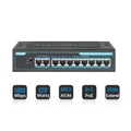 TEROW Gigabit Switch 10 Ports POE Switch 1000Mbps 8 PoE +2 Uplinks Network Ethernet Switch For IP