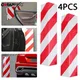 4PCS Car Foam Warning Signs Bumper Door Protection Garage Scratch Protector Red White Warning Sign