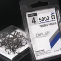 15pcs/box 5003 Treble Hooks Black nickel Size 1/2/4/6/8/10/12/14# Steel Carbon Material Barbed Hook