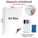 A4 Size Magnetic Whiteboard Pens Vinyl Fridge Dry Erase White Board Refrigerator Magnet Note