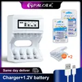 PALO 1.2V AAA and AA rechargeable battery NI-MH 2A 3A batteries aa aaa battery+ LCD AA AAA charger