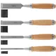 4Pcs Chisels Set Sharp Chrome-Vanadium Steel Wood Carving with Beech Handles Ergonomic Tools