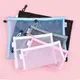 1PCS Women Make Up Makeup Bag Organizer Storage Bags Pouch Black Pink Blue Grey Mesh Cosmetic Bag