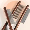 Cat Brush Wood Handle Cat Comb Pet Grooming Cleaning Tools Pet Hair Remover Massage Cats Comb