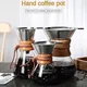 Hand Glass Coffee Kettle with Stainless Steel Filter Drip Brewing Hot Brewer Coffee Pot Dripper