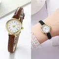 New Women Fashion Black Watches Vintage Leather Ladies Wrist Watches Simple Oval Dial Dress Retro