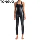 Leather Bodysuit Shapewear Women Full Body Shaper Tummy Control Slimming Leggings Thigh Slimmer Tank