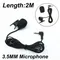 Microfono Lavalier da 2M Jack da 3.5mm spina vivavoce Mic Clip-on Stereo cablato per PC Auto Car DVD