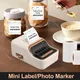 White Color Label Sticker Printer with Adhesive Paper Roll Bluetooth Wireless Connect Tag Price