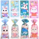 50pcs Easter Bunny Rabbit Easter Egg Gift Bag Cartoon Style Cute Cookie Candy Popcorn Wrapping Bag