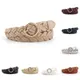 2023 Twist Woven Belt Ladies Female Belt Braided Belt for Women Goden Pin Buckle Knitted Decorative