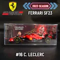 Bburago 1:43 F1 2023 Scuderia Ferrari SF23 Replica Car Model Leclerc Sainz Signature Showcase