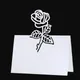 50pcs Vintage Rose Flower Laser Cut Table Name Place Cards DIY Lace Name Message Setting Card