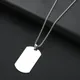 New Arrival 316L Stainless Steel Dog Tag Military Tag Pendant Necklace Fashion Unisex Accessories