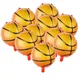 BESTOYARD 10PCS 18inch Basketball Balloons Aluminum Foil Balloon Party Supplies for Birthday World