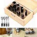 8 Pcs Carbon Steel Wood Plug Cutter Wood Plug Drill Woodworking Drill Bits Barrel Claw Type Round