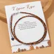 Natural Faceted Tiger Eye Stone Necklace 2mm Round Beaded Necklaces for Women Men Clavicular Chain