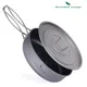 Boundless Voyage Camping Pan Non-stick Frying Pan 19cm Titanium Skillet with Lid Outdoor Ultralight