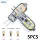 5pcs G4 Halogen Bulb COB Lamp 6W Bulb AC DC 12V 220V Lot JC Bi-Pin LED Lamp Warm White Replace LED