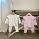 2024 Spring Autumn Newborn Baby Girls Loungewear 2PCS Clothes Set Cotton Long Sleeve Floral Top
