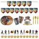 MORTAL KOMBAT Disposable Party Set Boys Birthday Party Decoration Set Party Supplies Cup Plate