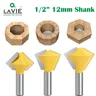LAVIE 1PC 12mm 1/2 12.7mm Multi Sided Glue Joint Router Bit 8 Sided 12 Sided 6 Sided Tenon Milling