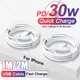 PD 30W USB Charger Cable For Apple iPhone 14 13 12 11 Pro Max 8 14 Plus X XS XR Fast Charging Cable