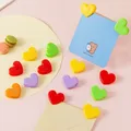 5 pezzi di plastica rosa amore Clip giapponese e coreano ragazza cuore studente Desktop cartella di