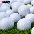 Wholesale 10pcs PGM Double Layer Golf Balls Golf Swing Putting Practice Ball White Standard Blank