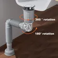 360 Degrees Universal Sink Vertical Type With Overflow Pipe Kit Basin Waste Set Sink Strainer