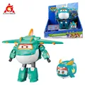 Super Wings 2-Pack Set 5 Inches Transforming Tino Transform in 10 steps + Tino Pet with Light