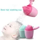 Cartoon Baby Bath Caps Toddle Shampoo Cup Children Bathing Bailer Baby Shower Spoons Child Washing
