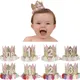 Baby Birthday Party Hat Crown 1 2 3 Year Baby Girl Princess Crown Headband Baby Shower First 1st