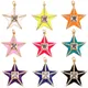 Star Fish Five Star Charm Neon Pink Orange Turquoise Blue Pendant Oil Dropped Gold Plated