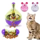 Cat Food Leakage Toys Interactive Food Funnel Plastic Cat Food Dispenser Mouse Ball Shape Tumbler