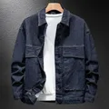 Cappotti di jeans maschili Cargo Biker giacca di jeans da uomo moto autunno lavato moda prezzo basso