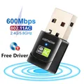 Free Driver USB Wifi Adapter 600Mbps Wi fi Adapter 5ghz Antenna USB Ethernet PC Wi-Fi Adapter Lan