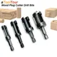Wood Plug Cutter Drill Bit Set Straight Hole Saw Opener Router Boring Tool Tenon Deep Cork Knife Hex