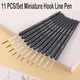 11 PCS Miniature Hook Line Pen Art Painting Acrylic Brushes Weasel Hair Paint Watercolor Oil Paints