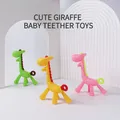 1 Pcs Baby Teether Toys Training Grip Strength Baby Chewing Toy Cute Giraffe Silicone Newborn Health