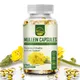 NATURE'S LIVE 1500mg Mullein Leaf Capsules Verbascum Thapsus Herbal Softgels For Lung Health