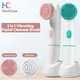 Electric Face Cleansing Brush For Facial Skin Care Wash Sonic Vibration Massage Tool 2 in 1 Acne