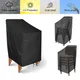 Stacked Chair Dust Cover Storage Bag Outdoor Garden Patio Furniture Protector Waterproof Dustproof