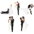 New Cake Toppers Dolls Bride and Groom Figurines Funny Wedding Cake Toppers Stand Topper Decoration